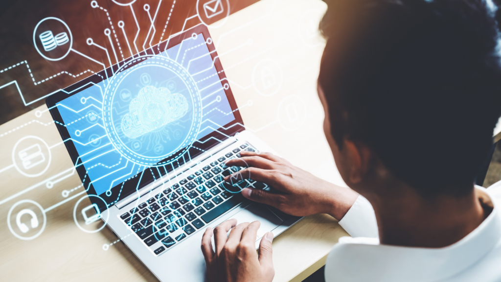 An image of a local Burlington CPA working in his cloud accounting software for his small business client.