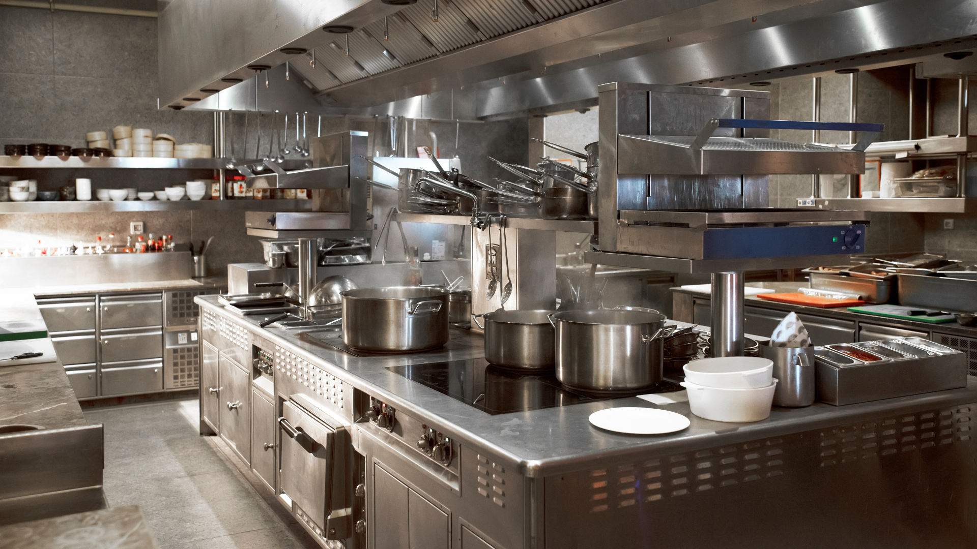 An image of a professional kitchen with some rented equipment